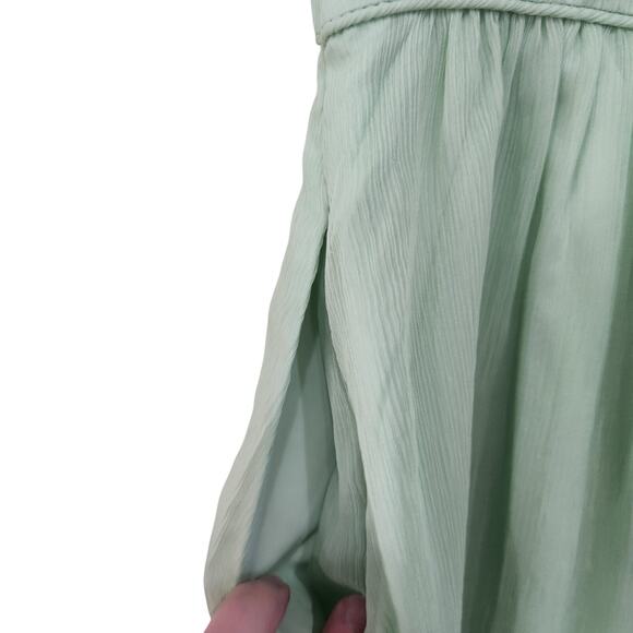 J.Crew Pleated Sleeveless Fit & Flare Dress With Pockets Lime Green Size 4 - Picture 7 of 9